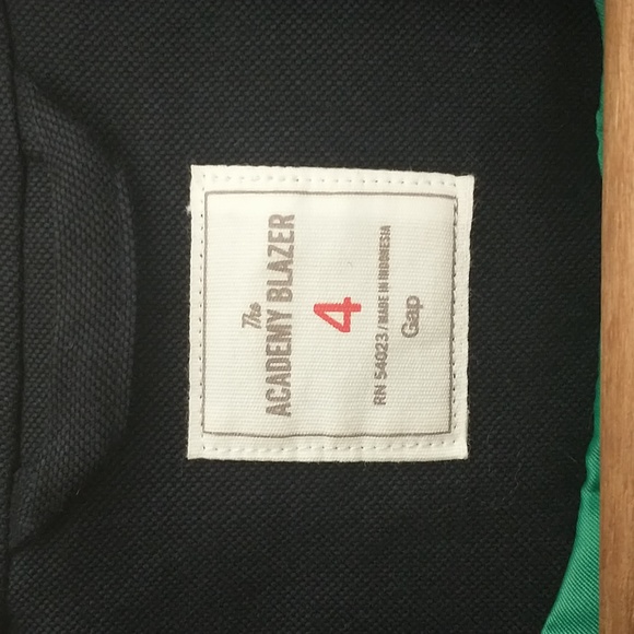 Navy blue GAP The Academy Blazer, green and pinstripe lining, size 4, like new! - Picture 2 of 10